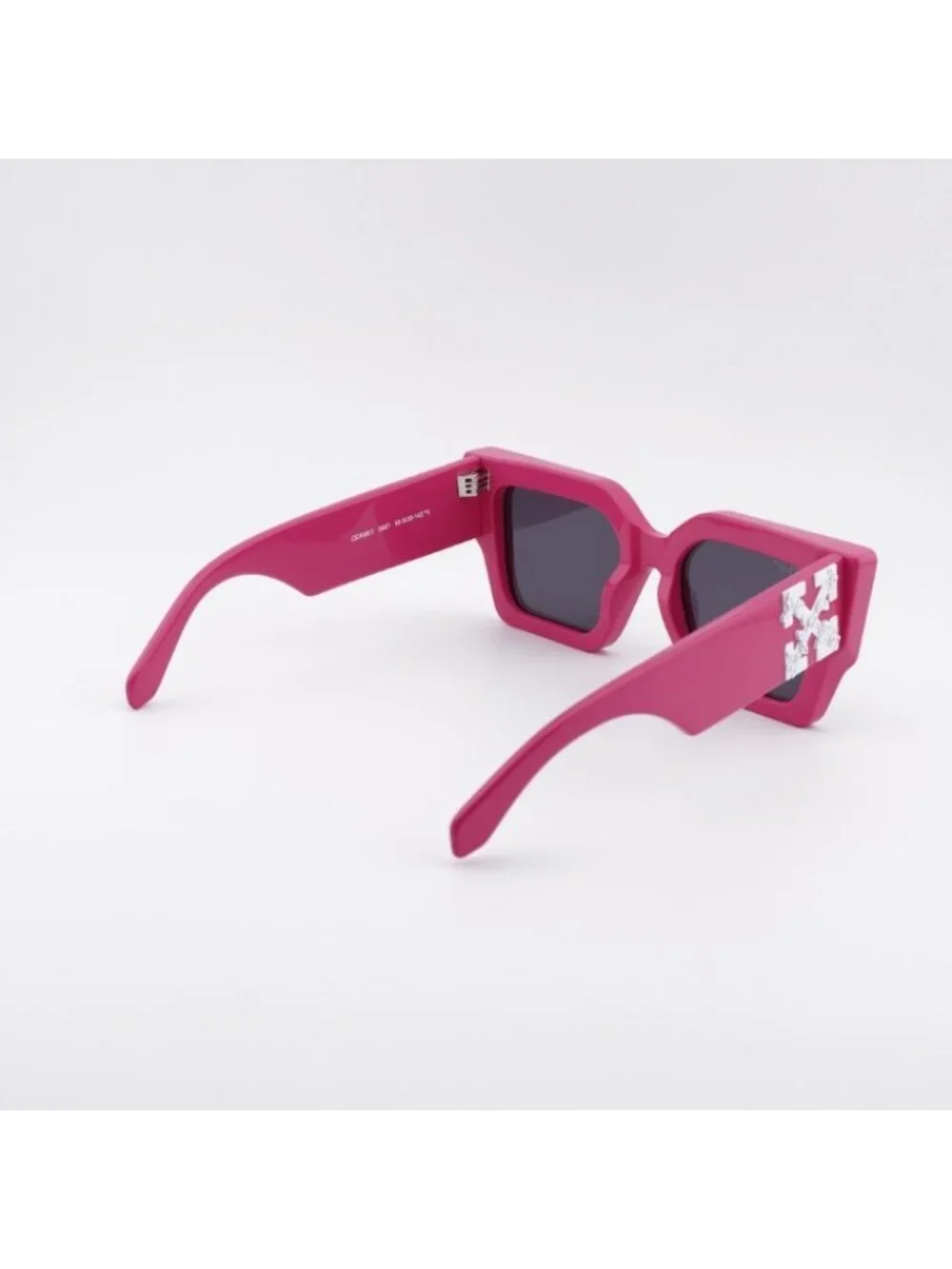 Off-White OERI003 6807 Sunglasses Pink Square Frame, Grey Lenses
